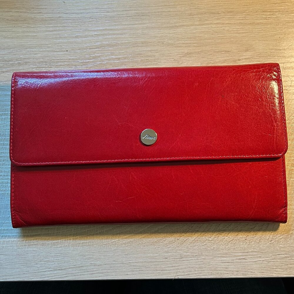 Ladies Gorgeous Red Leather ABAS Travel-folio passport wallet
